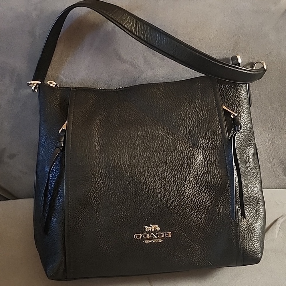 Coach Gently Used Marlon Leather Black Bag